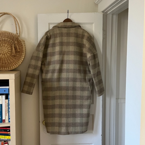 Valerie Dumaine Avel Coat - Size M - Brown Plaid - Picture 5 of 14